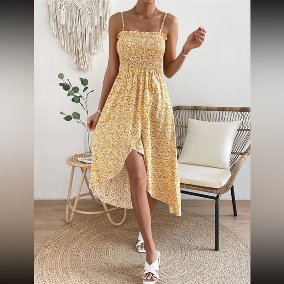 Boho floral print wrap hem cami dress - Picture 9 of 16